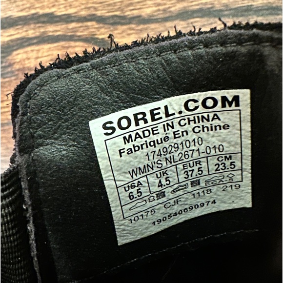 Sorel Women's Black Emelie NL2671-010 Waterproof Ankle Chelsea Boots 6.5 - Picture 7 of 7